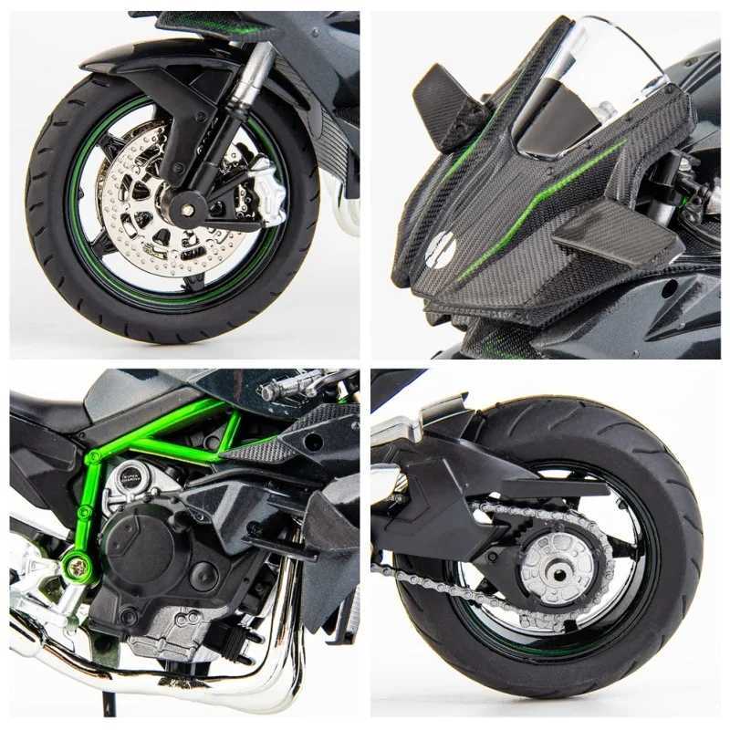 1 18 Kasaki Ninja ZX-12R Original Alloy Motorcycle Model Static Die Casting Toy Series Model Gift W241231