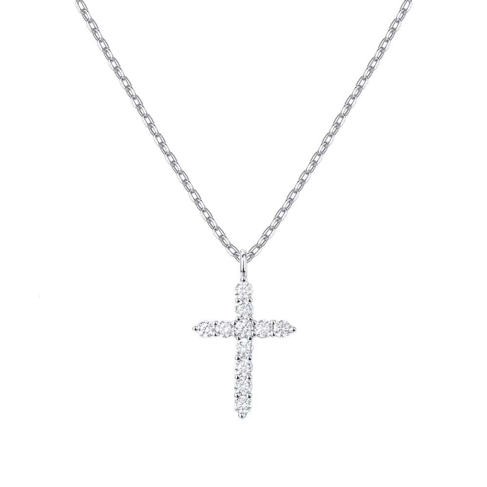 full dia cross light zircon collarbone chain necklace female niche highend accessory