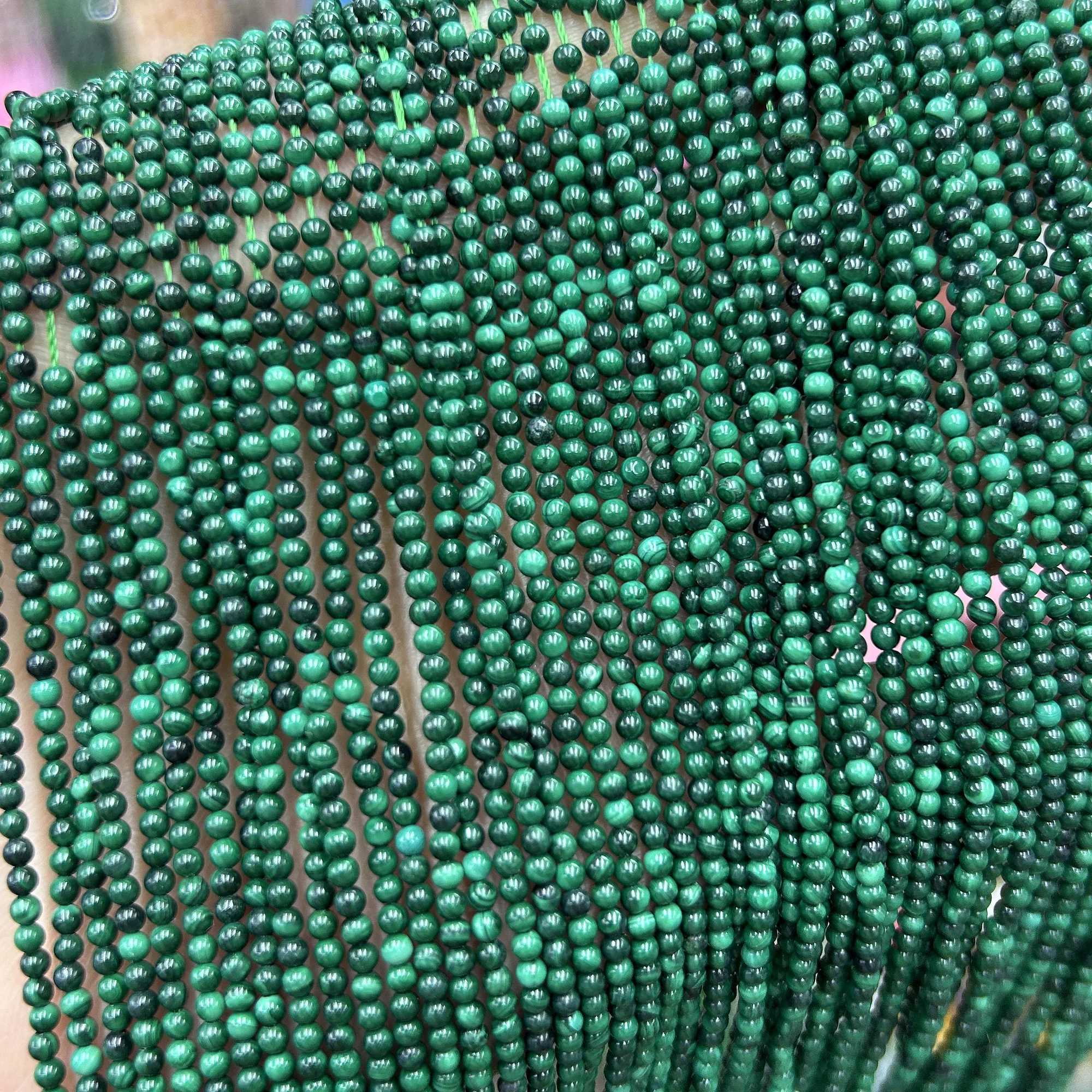 Wholesale Peacock Stone Beads Natural Peacock Stone Beads Round Gemstone Beads 2mm 3mm 4mm 15 W241231