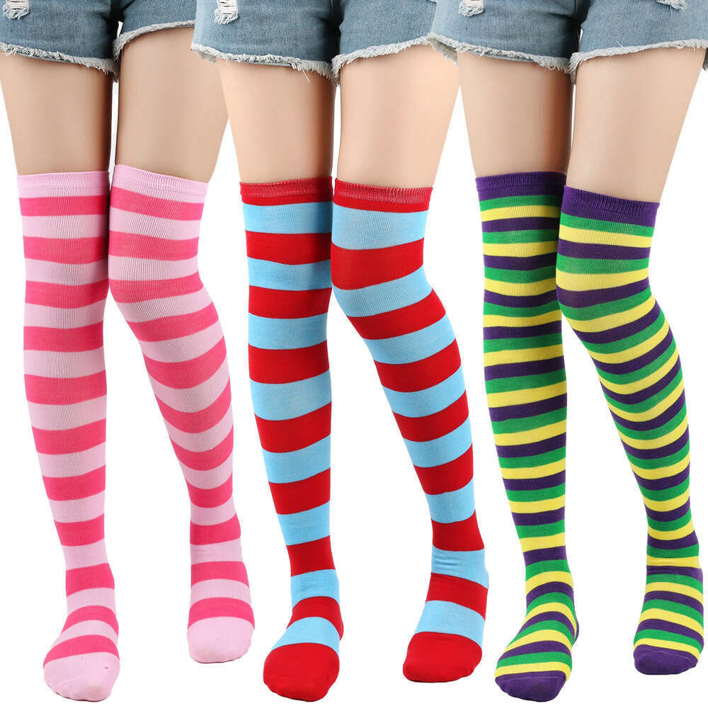 Striped Stockings For Women, Japanese Knee Thigh Socks, Cosplay, Anime, Party, Women's Socks