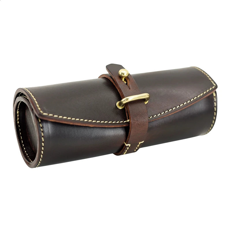 Big Leather Glasses Case Hademade Mens Sunglasses Storage Cases Brown Eyewear Sport Box Outside Case 241231