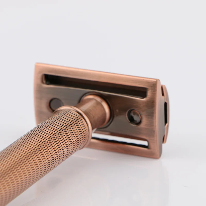 Blade for Men Old-fashioned Bronze Metal Classic Safty Double-sided Manual Razor 241230