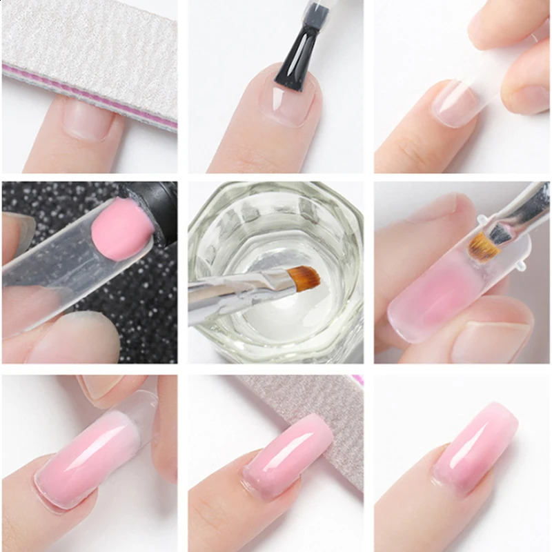 Nail Gel Set with 90W 45PCS UV LED Lamp Dryer Quick Extension Gel Kit All for Manicure Acrylic Building Polygels for Nail 241230