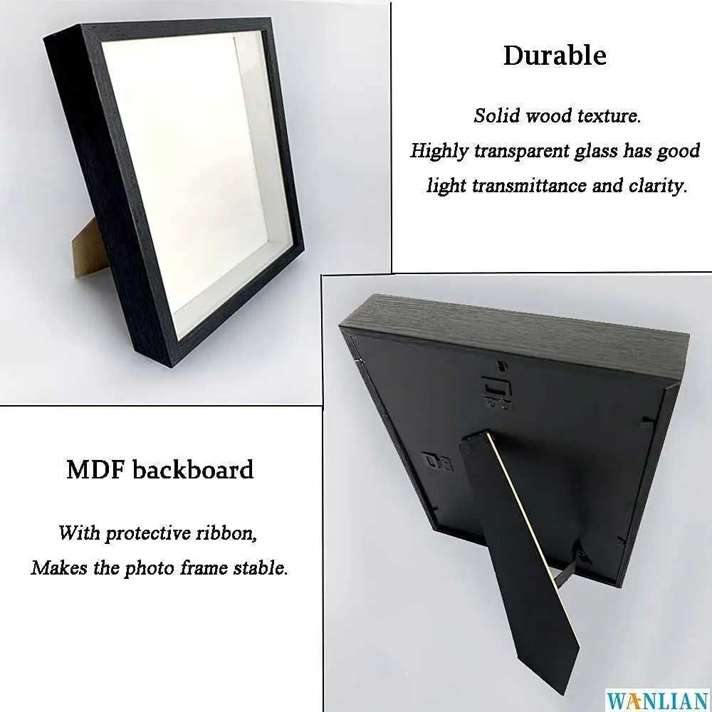 Frames Shadow Box Boxes Bouquet Display Flower Case Depth 3cm wooden photo frame for displaying 3D gifts CL241231 H260306