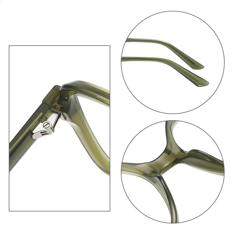 Women Fashion Acetate Blue Light Blocking Computer Glasses Without Degrees Female Square Eyewear Spectacles Frames BC907 241230