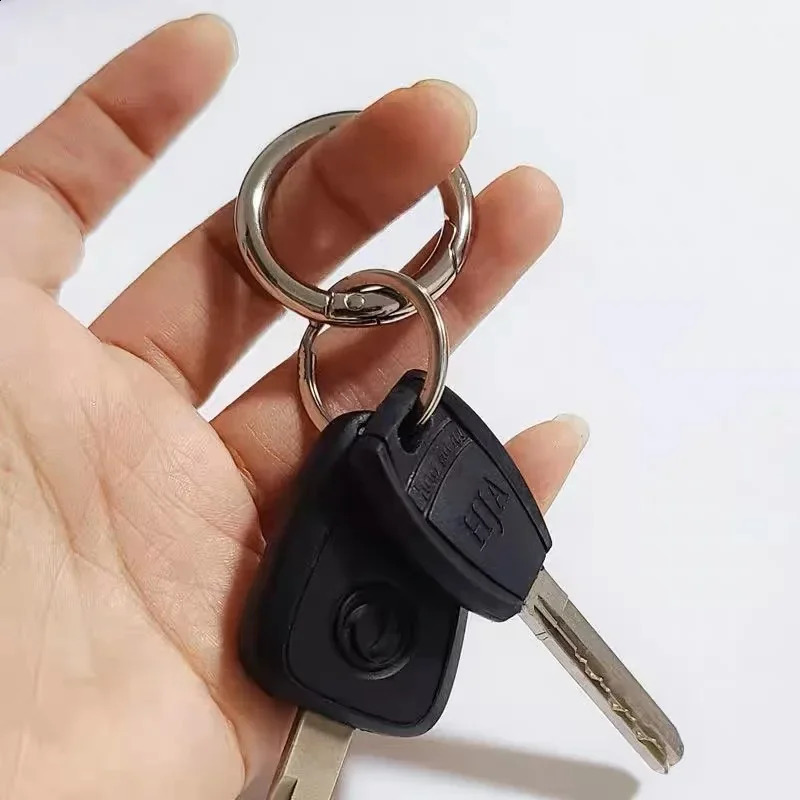 10pcs Metal Round Carabiner Keyring DIY O Ring Spring Buckles Jewelry Keychains Openable Clasp Bag Clips Connector Snap Hooks 241226