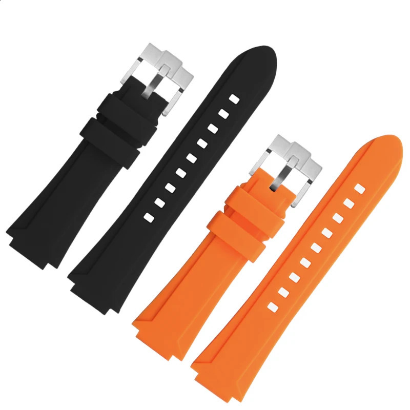 24-16mm Convex watchband Silicone bracelet for timex T2N738 T2N739 T2N720 T2N721 T49706 Butterfly clasp watch band Rubber strap 241230