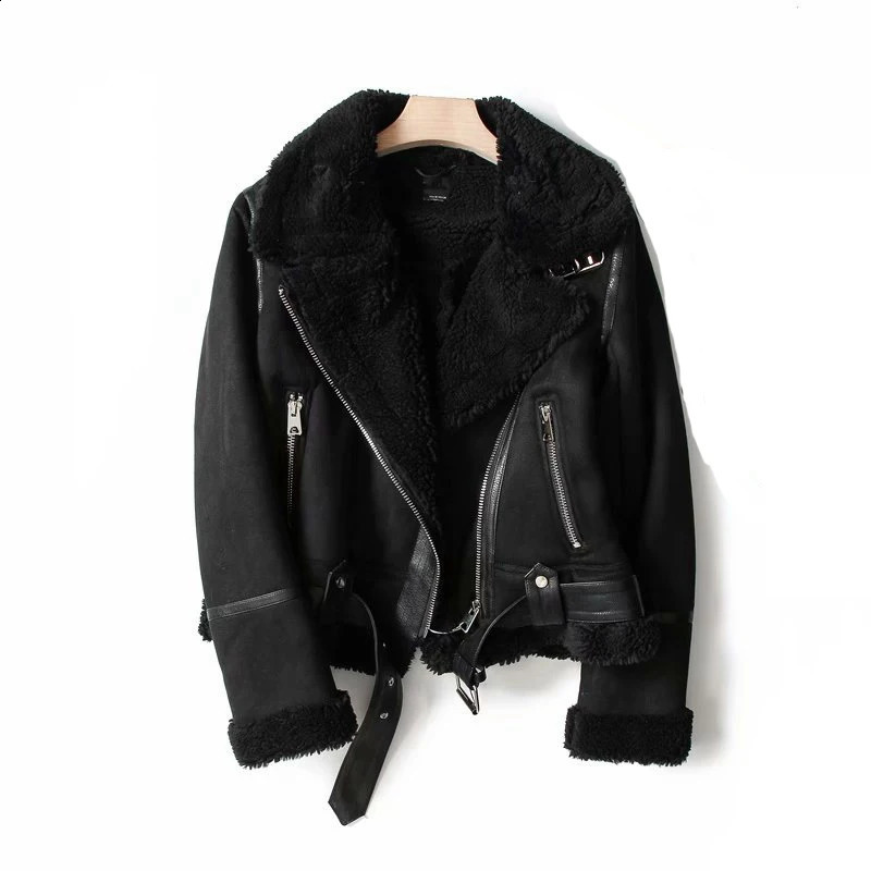 Jacket Women Coat Thickness Sheepskin Female Fur Leather Outwear Winter Warm Clothes 241223