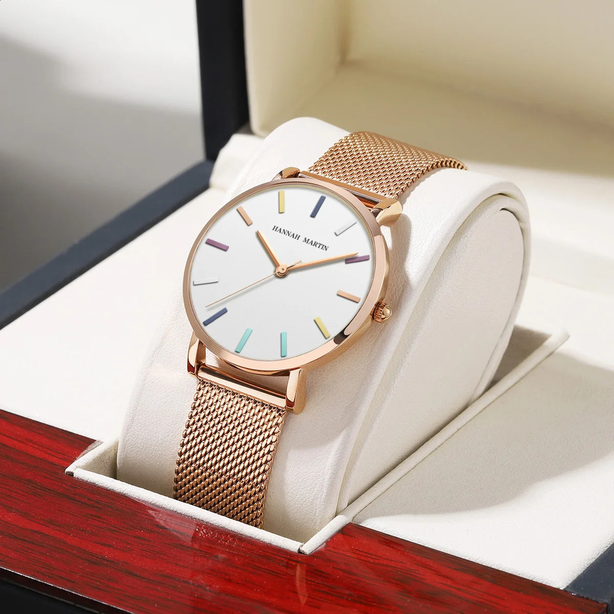 2024 Women Watch Fashion Stainless Steel Mesh Strap With Bosnia Style Original Japanese Quartz Movement Rosegold 241225