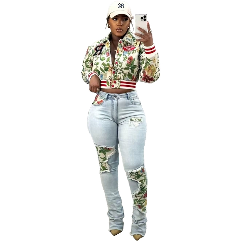 Womens Jacket Designer 2025 New Fashionable Casual Printed Baseball Jacket (including Lining)
