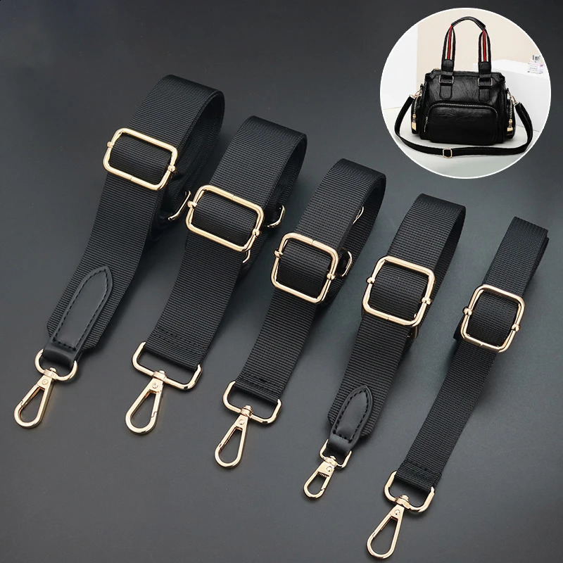 Nylon Black Color Handbags Strap Shoulder Bag Belts For Bags Adjustable Replacement Handles Accessories 241226