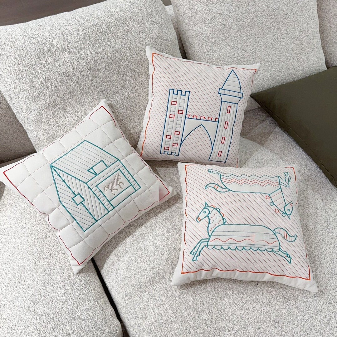 Cartoon pillow case European and American cotton applied-cloth quilted home sofa cushion office car pillow