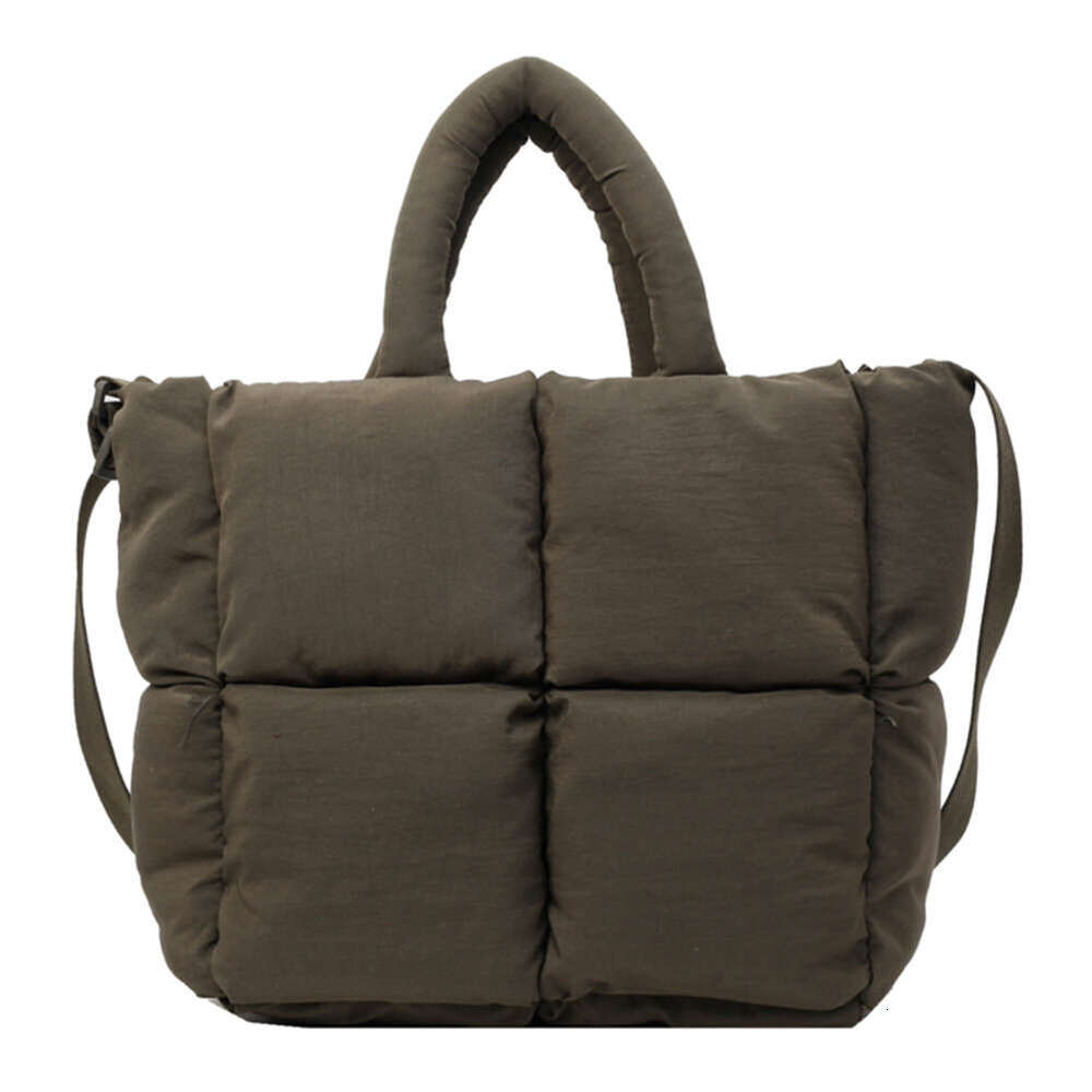 Women Puffer Shoulder Large Capacity Simple Shopping Solid Color Fashion Messenger Bags Adjustable Strap Chic Hobo Bag