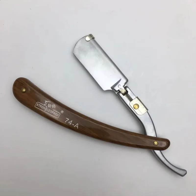 1P Stainless Steel Folding Shave Knife Handle Beard Straight Razor Hair Dressing Tool Men Manual Convenience Hair Trimmer Shaver 241230