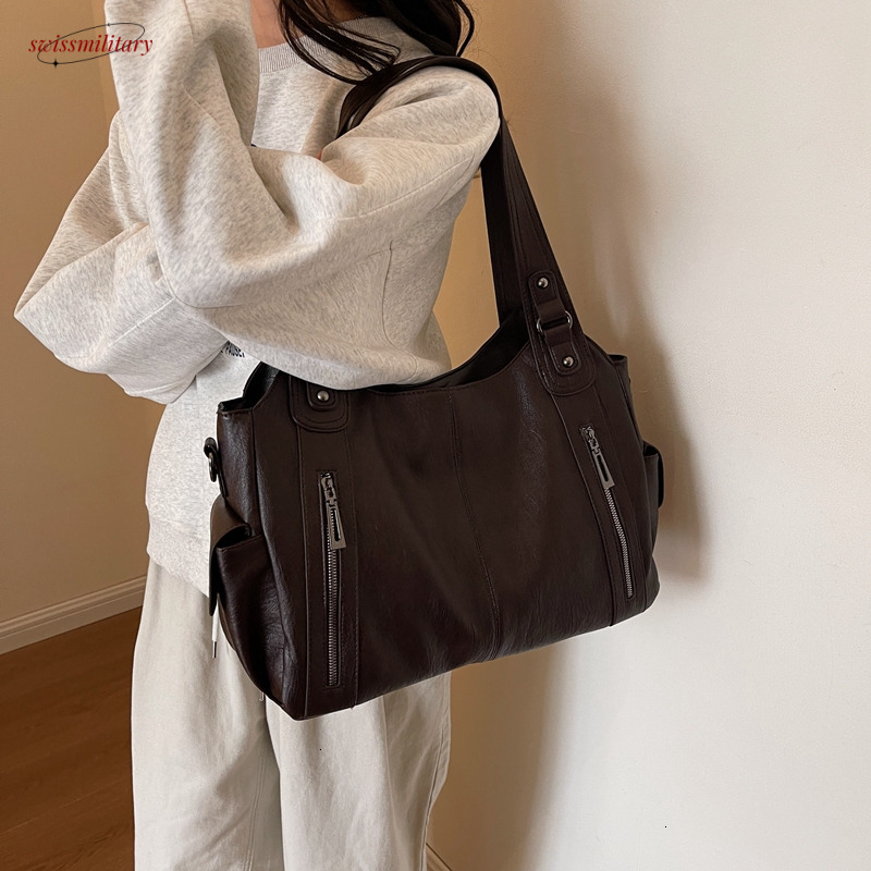2025 High Quality Women's New Urban Trend Style Shoulder Bag Versatile Casual Large Capacity Commuter ZipperHandbag 9#41 swissmilitary