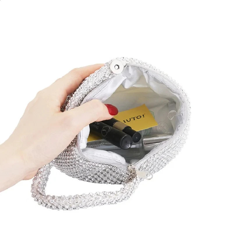 Women Shiny Crossbody Bag Elegant Sparkle Shoulder Bags Clutch Bag Fashion Chain Tote Handbag Ladies Chic Evening Wedding Clutch 241231