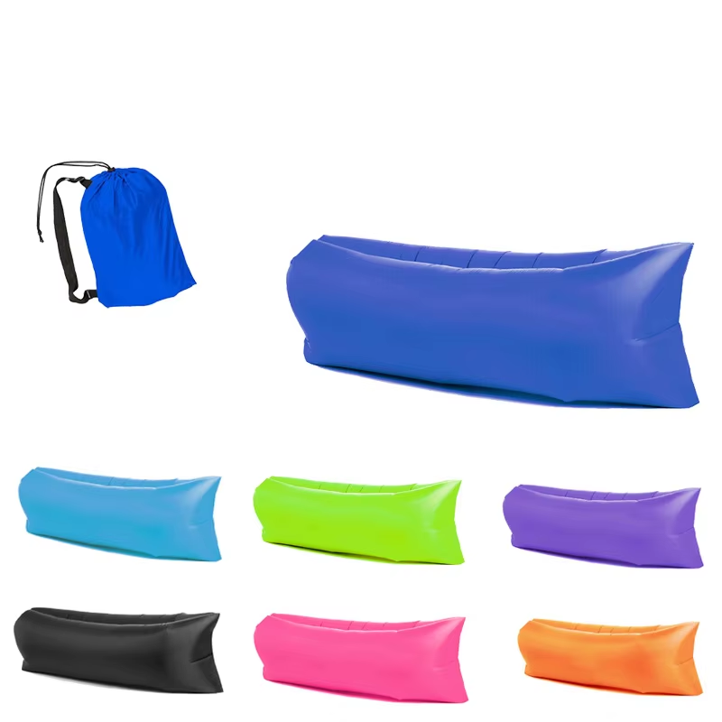 Inflatable camping sleeping couch lounger air sofa waterproof oxford portable folding lazy air bed