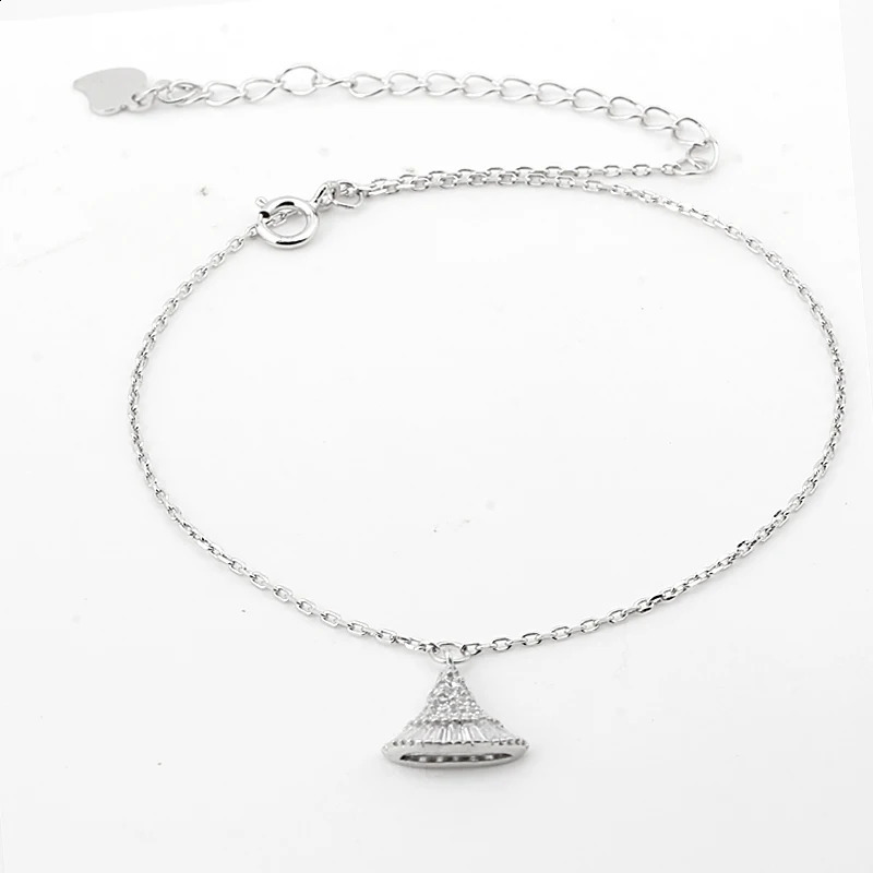 925 Sterling Silver Anklets Bracelet on the leg silver 925 Barefoot Sandals Anklets For Women Beach Foot Jewelry 241226