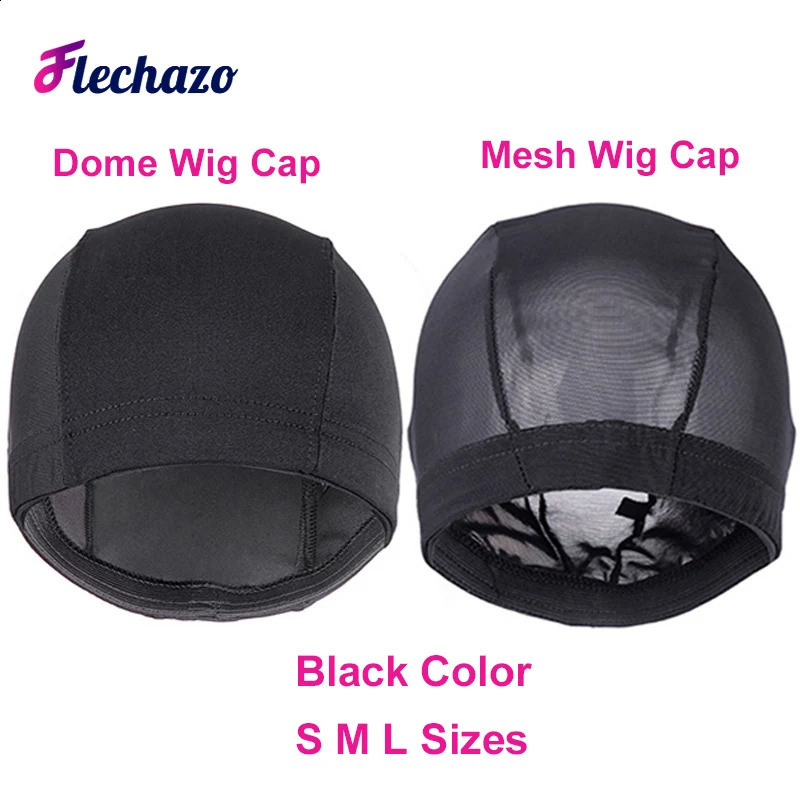 5 Pcs Durable Dome Wig Cap Breathable Mesh Wig Cap for Making Wigs Black Weaving Cap Elastic Hairnets Wig Caps S M L 241230