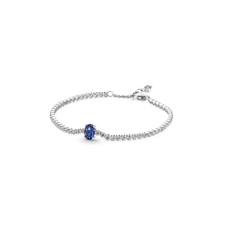 Brand new 925 sterling silver zirconia Exquisite tennis star bracelet suitable for women to DIY original charm beads Exquisite jewelry W241231