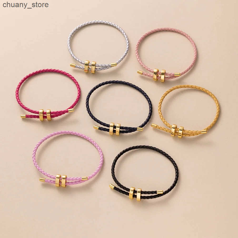 Chain 1 piece of adjustable woven eight character buckle leather suitable for wholesale of accessories for couples women bracelets and jewelry product
