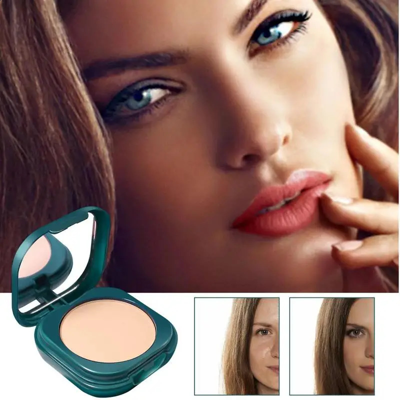 Pressed Powder Oil Control Pressed Makeup Powder Foundation Waterproof Long Lasting Finishing Powder Lightweight Face Cosmetics 241231