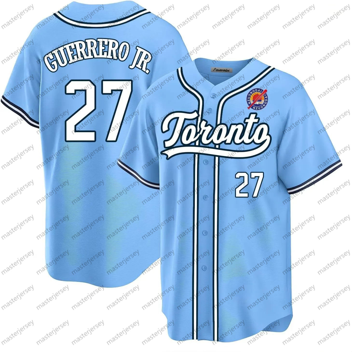27 Guerrero Jr. Custom Baseball Jerseys Bichette Springer Kirk Berrios Raposo Jersey Sweatshirt - Embroidered Loose Fit