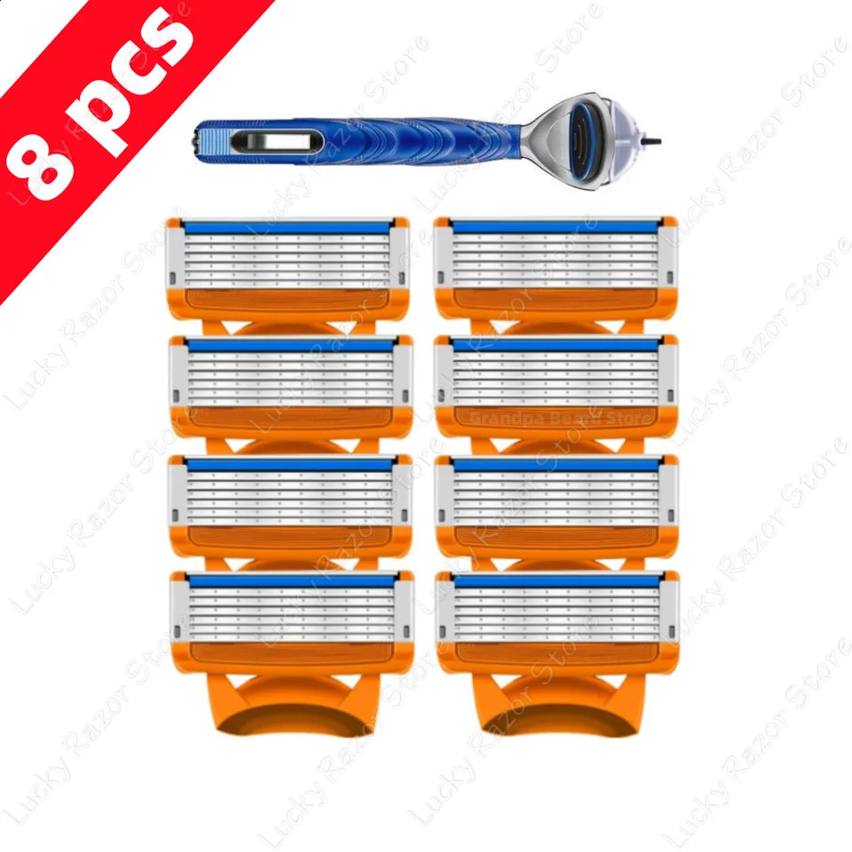 Fusion Shaving razor Shaver Five Layer Blade Manual Razor Blade Mens Razor Vintage Beard Blade 5 Blade Razor Holder 241230
