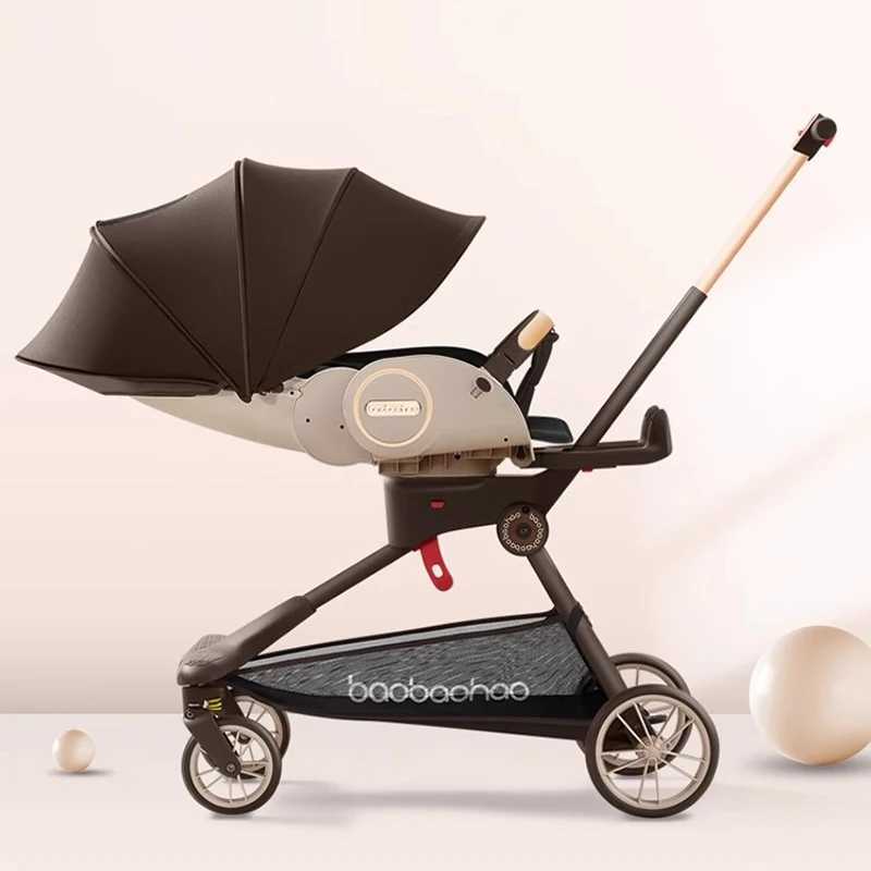 V9 Baby carriage Lightweight Baby Strollers can Sit or Lie Down 0-3 Years Old Folding Two-way High Landscape Newborn StrollerXJ241231