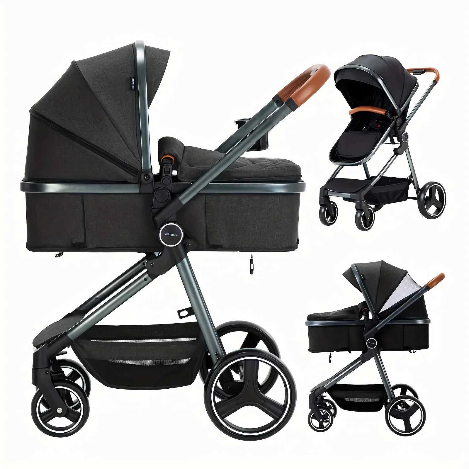 2-in-1 Baby Stroller Newborn Standard Stroller Infant To Toddler Stroller Lightweight Baby Carriage PramXJ241231