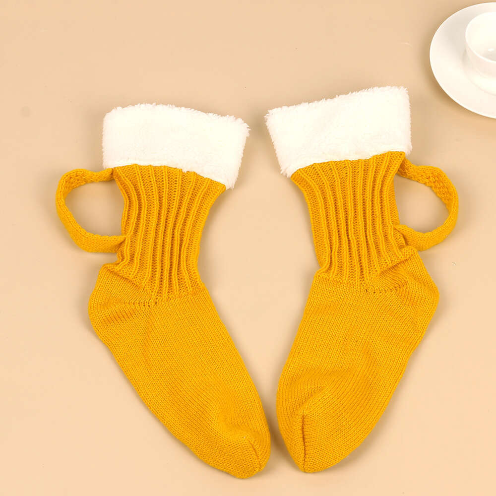 3D Creative Knitted Foot Cover Christmas Or Warm Beer Socks