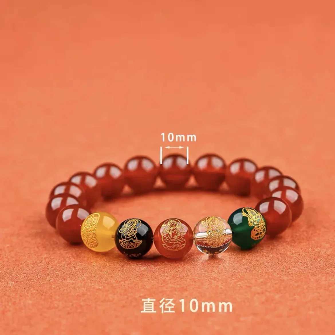 Red genuine cinnabar Pixiu bracelet retro designer bead bracelet gift womens talisman natural jewelry charm gift carved bracelet W241231