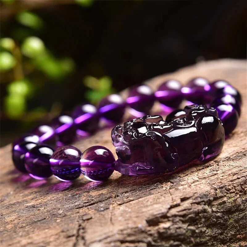 Amethyst Bracelet Brings Lucky Wealth China Fenghui Beast Crystal Bead Bracelet Party Bird Gift Womens Competition W241231