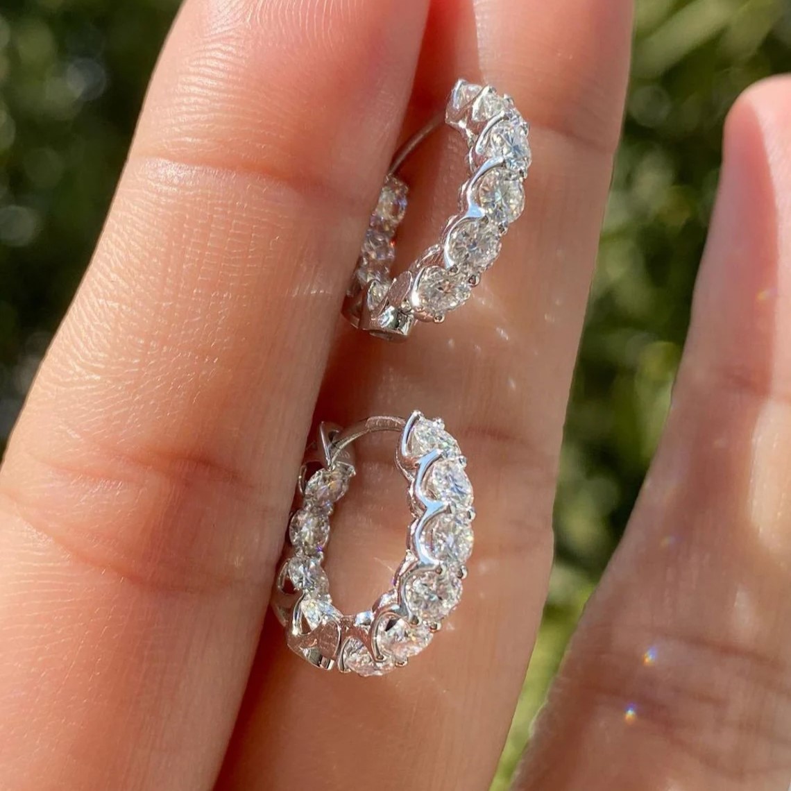 Choucong Brand Sparkling Clip Earrings Luxury Jewelry 925 Sterling Silver Round Cut White 5A Cubic Zircon CZ Diamond Party Women Fashion Accessories E