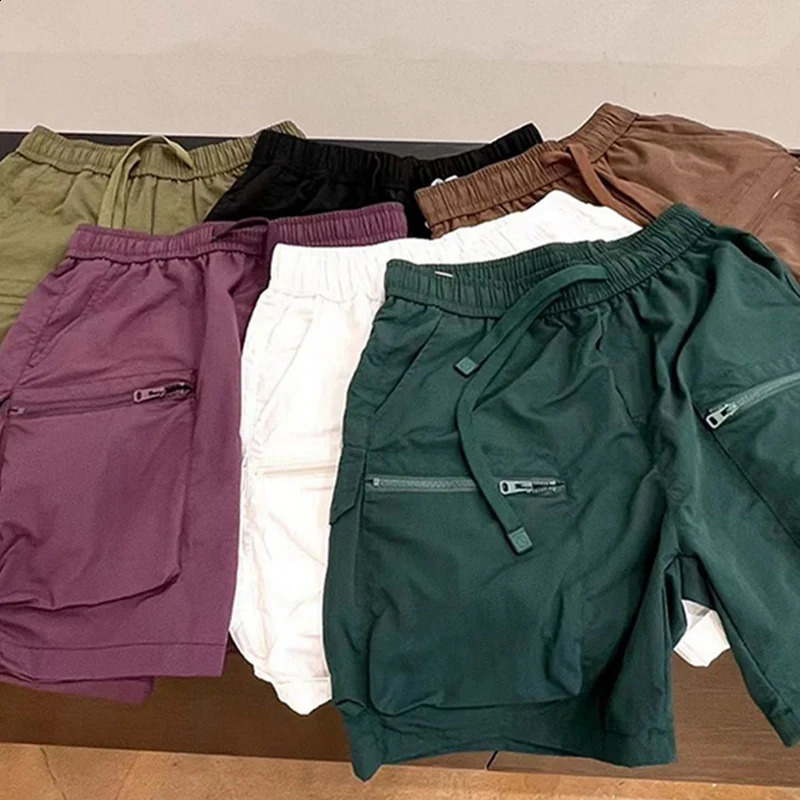 Mens summer casual shorts mens lightweight cargo shorts multi pocket quick drying outdoor hiking covered mens shorts 241230