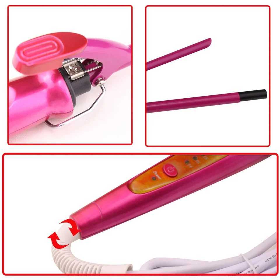 Purple Ceramic 9mm Deep Curling Iron Wave Hair Styling Tool Professional Magic Curler Beautiful Curling New Product W241231
