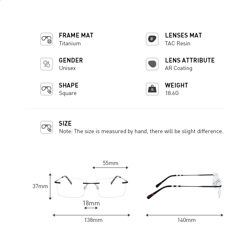 MERRYS Men Alloy Rimless Glasses Frame Square Ultralight Frameless Women Optical Frames Eyewear S2417 241230