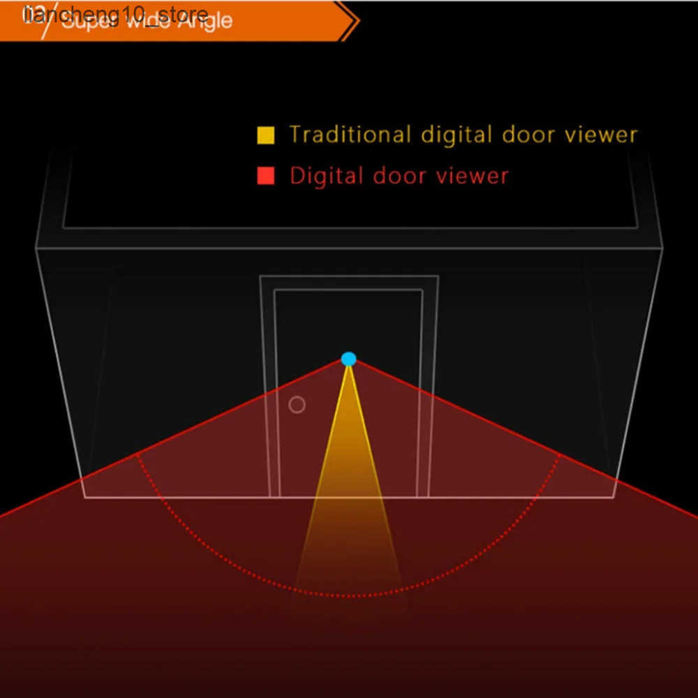 Doorbells Digital door viewer peeping door camera doorbell 2.8-inch night vision photo shooting digital door monitoring for home security L240910