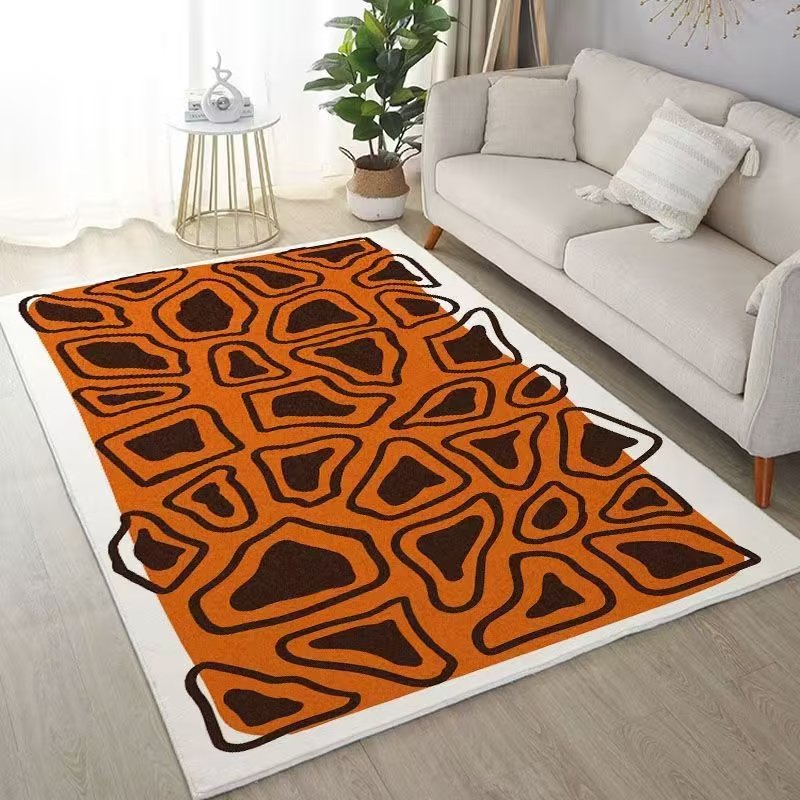 5129-35-WJ-Simple Rectangular Solid Color Silk Carpet Bedroom Bed Living Room Sofa Blanket
