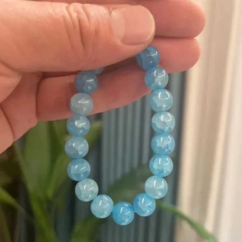 Crystal Colored Bracelet Natural Quartz Amethyst Fluorescent Bead Sweet Spirit Constant Energy Chain Bracelet Jewelry W241231