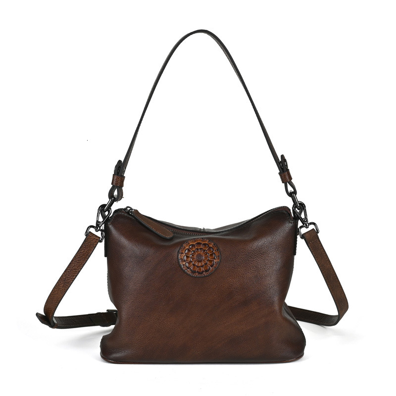 New Small Crossbody Head Layer Women's Soft Leather Casual Shoulder Fashion Underarm Bag