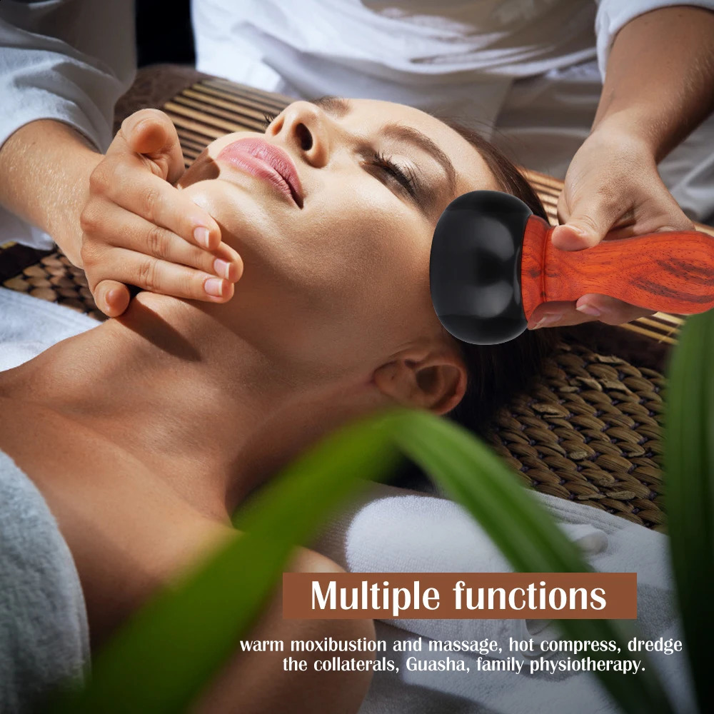 Stone Electric GuaSha Natural Stone Needle Skin Scraping Back Neck Face Massage Relax Muscles Skin Lift Care Spa 241230
