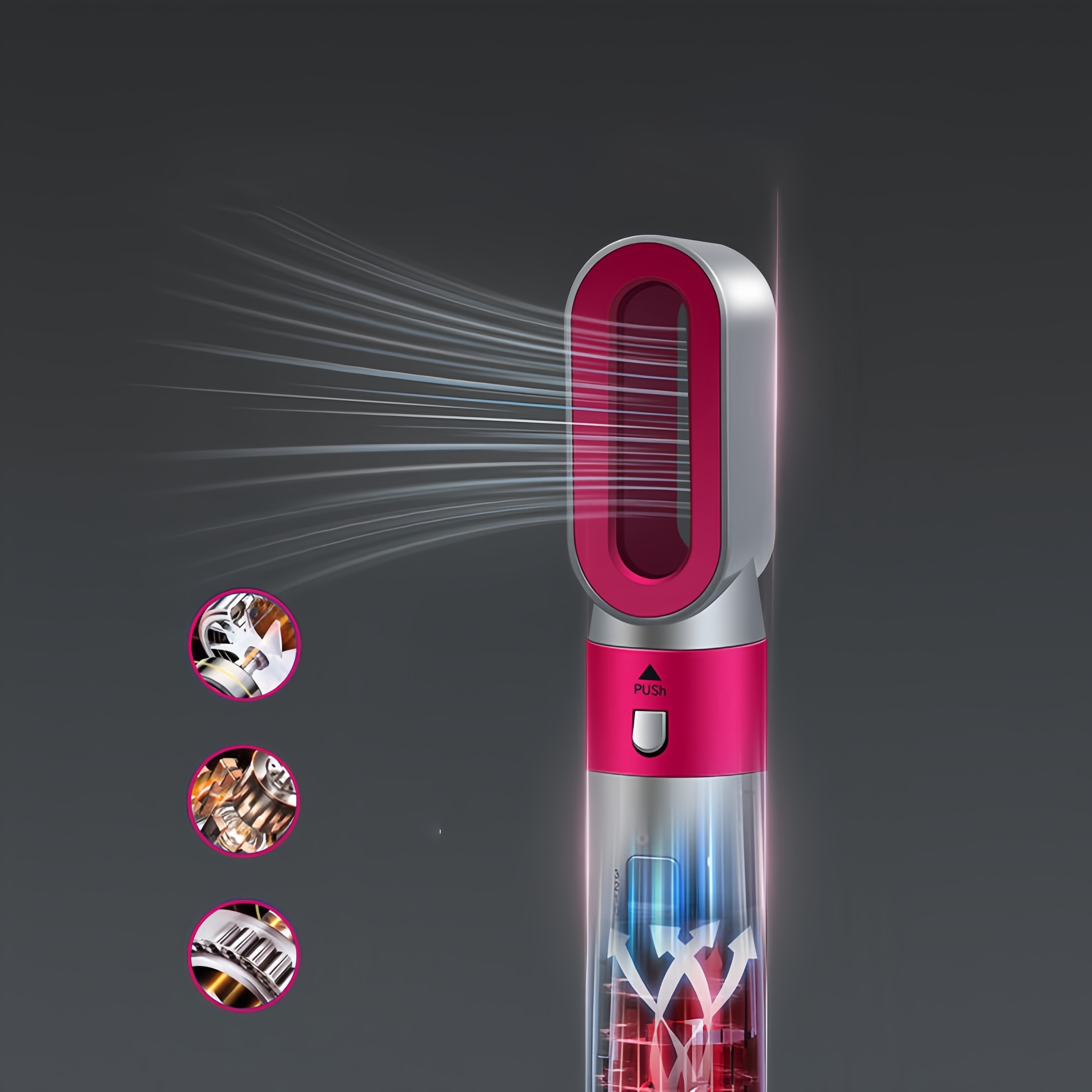 5 In 1 High Speed Styg Blow Dryer Straightener Curler Wand Hot Air Brush Ionic Detachable Hair Dryers