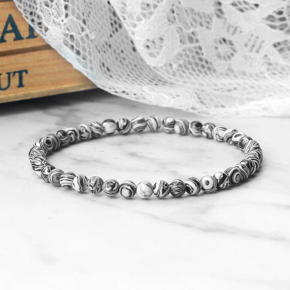 Minimst 4MM Peacock Stone Bead Bracelet Colorful Womens Couple Bracelet and Bracelet Chain Friendship Pulsera Jewelry Gift New W241231