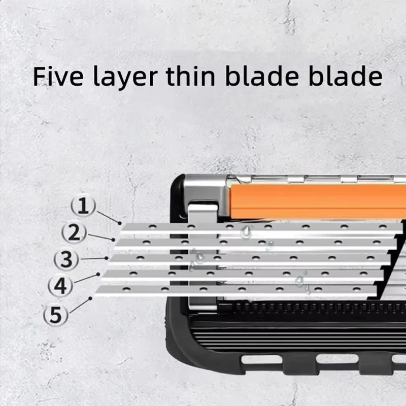 Shaving Razor Shaver Five Layer Blade Manual Razor Blade Mens Face Razor Vintage Beard Blade 4/8 Blade Razor Holder Sets 241230