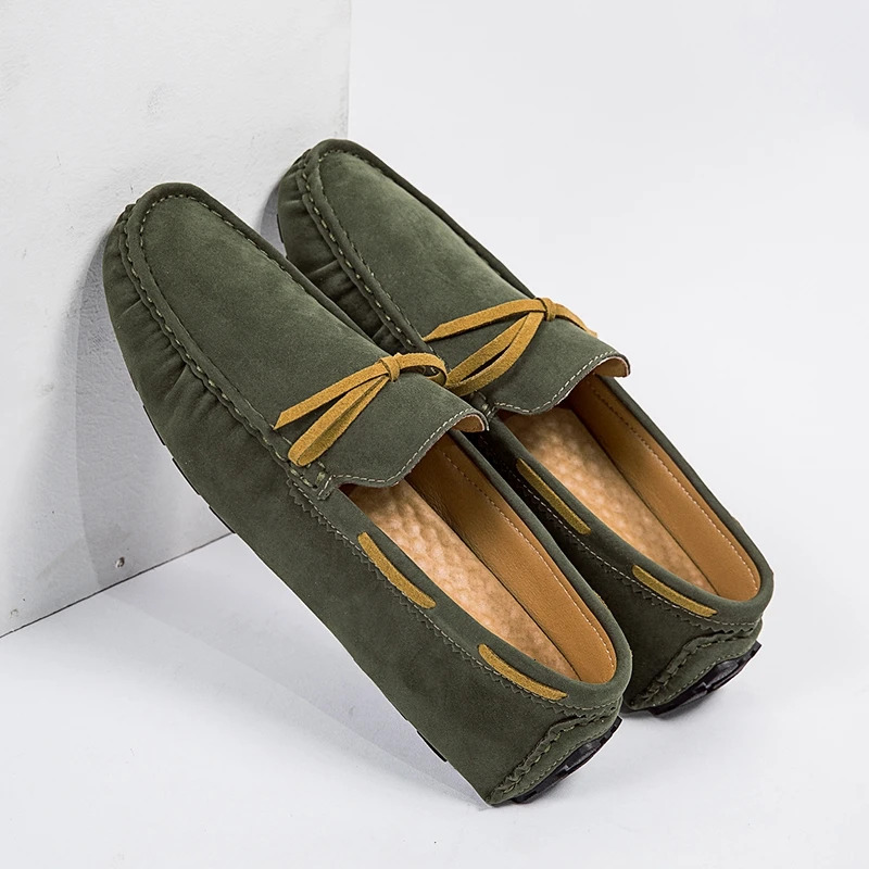 Suede Leather Penny Peas Men Women Boys Driving Shoes Big Size 35-48 Moccasins Slip On Flats Designer Mens Loafers Pink