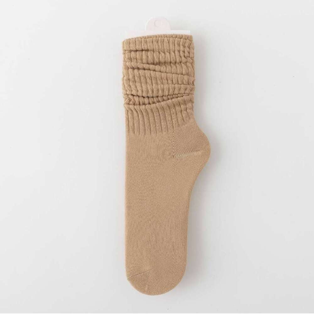 6-Color Pile Maillard Style Children's Spring And Mid Ins Trendy Internet Brown Sugar Fruit Colored Long Tube Socks, Autumn