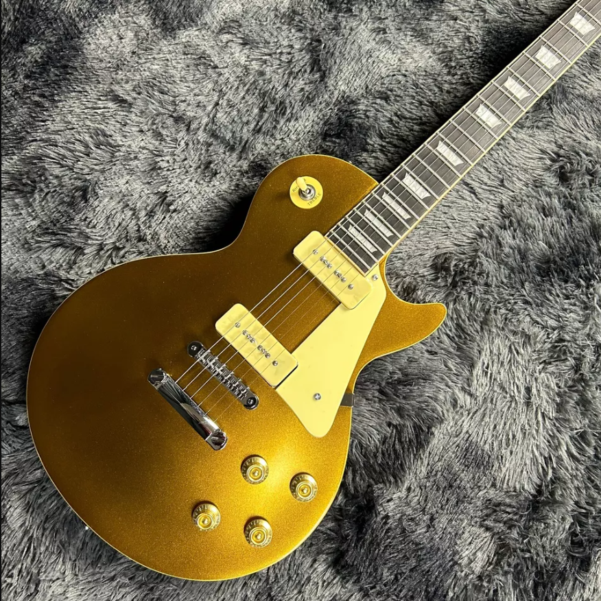 in stock Lp Electric Guitar Matte Finish Gold Top Tune-O-Matic Bridge Fret Binding 241231