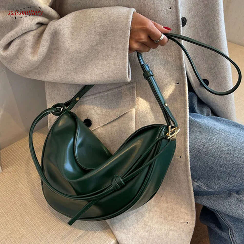 Saddle Crossbody for Women Large Capacity Handbag Solid Leather Shoulder Bags Female Casual Travel Hobos Bag Sac New #108 swissmilitary
