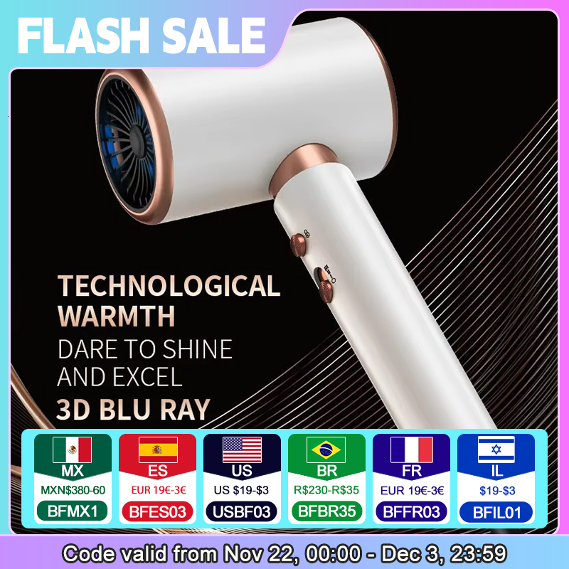 Hair Dryer, High-Speed Electric Turbine Airw, Low Noise, Constant Temperature And Quick Drying, Suitable For Home Salons.